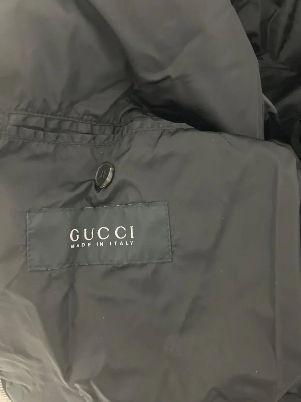 Vintage Gucci Black Bomber Slim Fit Jacket